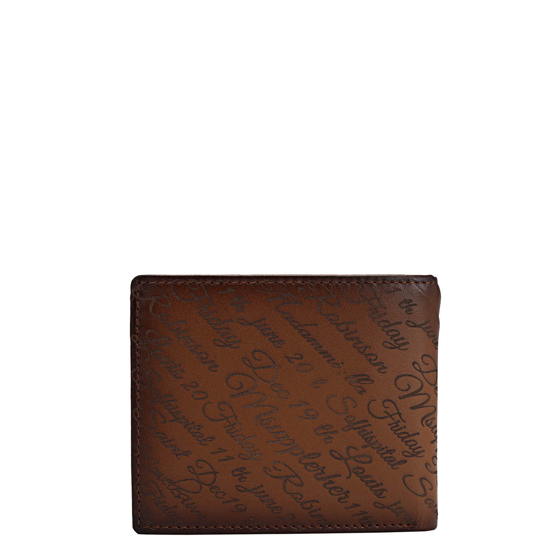 Cognac Bifold Leather Mens Wallet