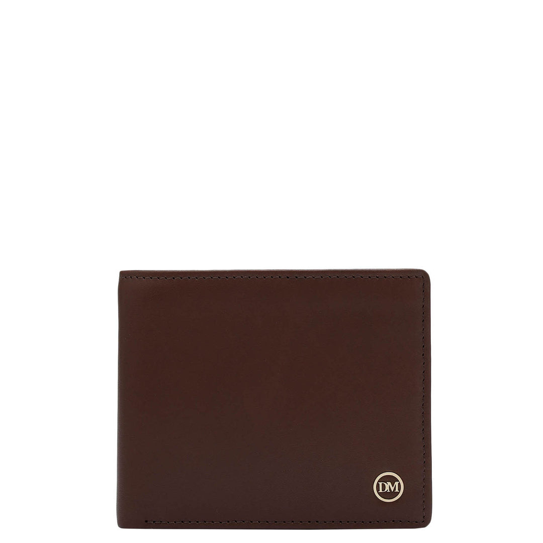 Plain Leather Mens Wallet - Brown