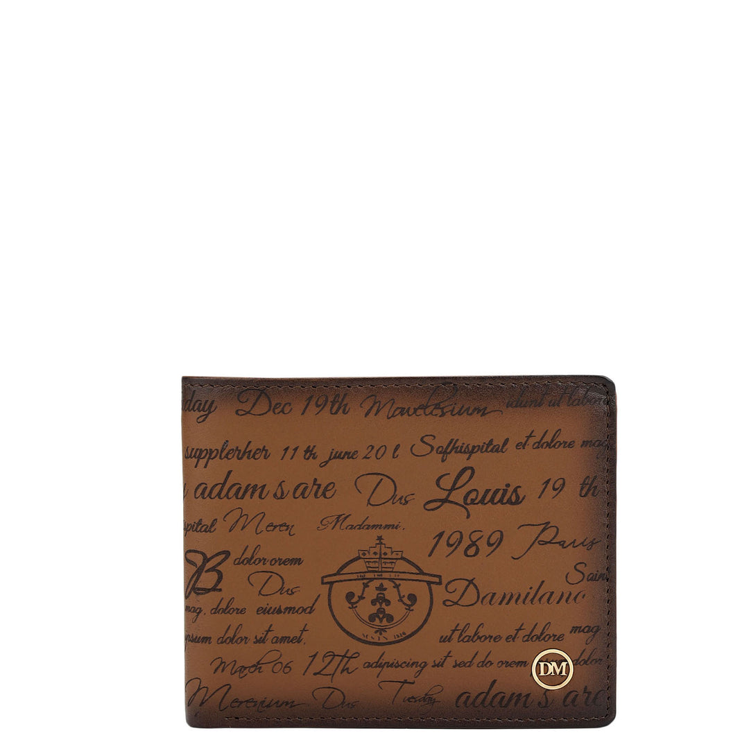 Cognac Bifold Leather Mens Wallet