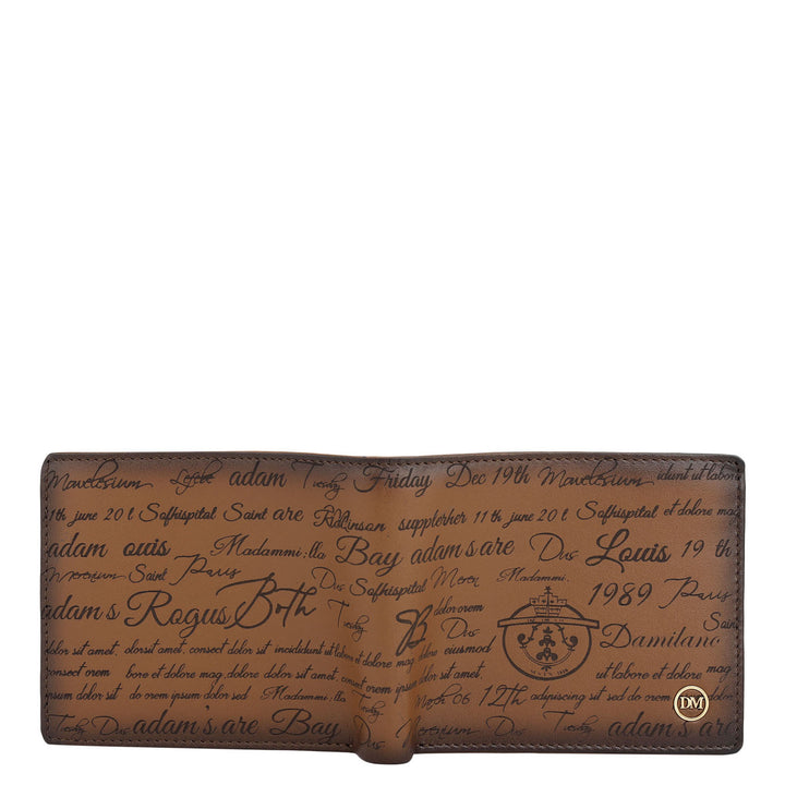 Cognac Bifold Leather Mens Wallet