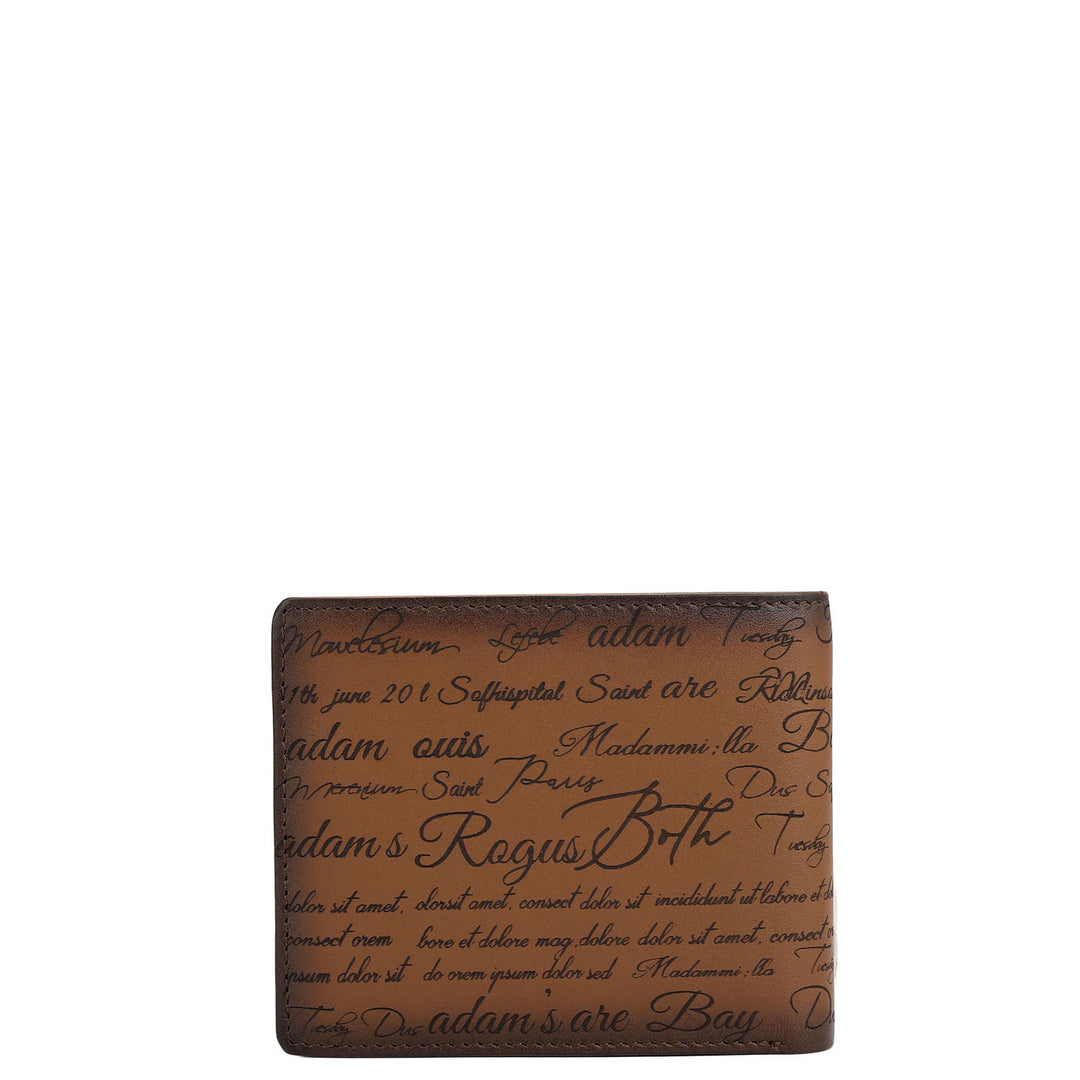 Cognac Bifold Leather Mens Wallet