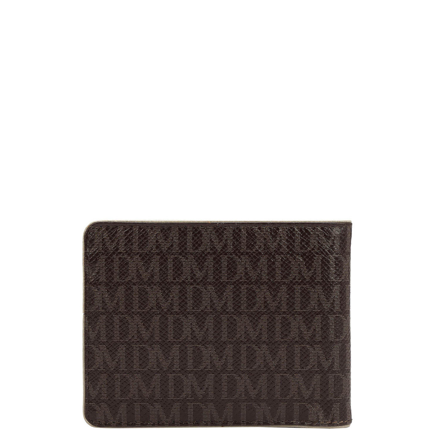 Monogram Leather Mens Wallet - Chocolate