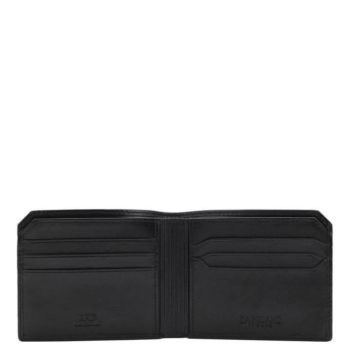 Fish Leather Mens Wallet - Black