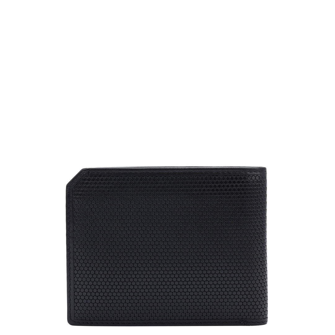 Fish Leather Mens Wallet - Black
