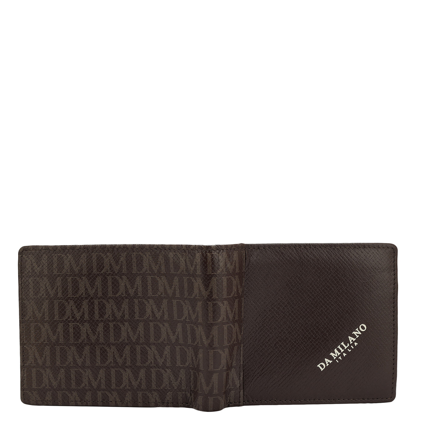 Franzy Monogram Leather Mens Wallet - Chocolate