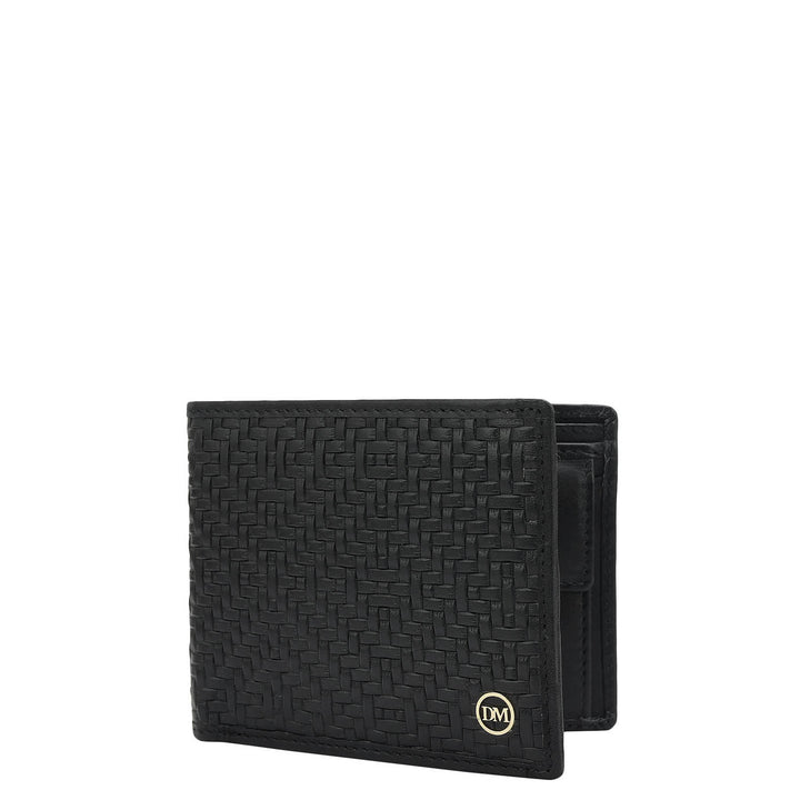 Black Bifold Leather Mens Wallet