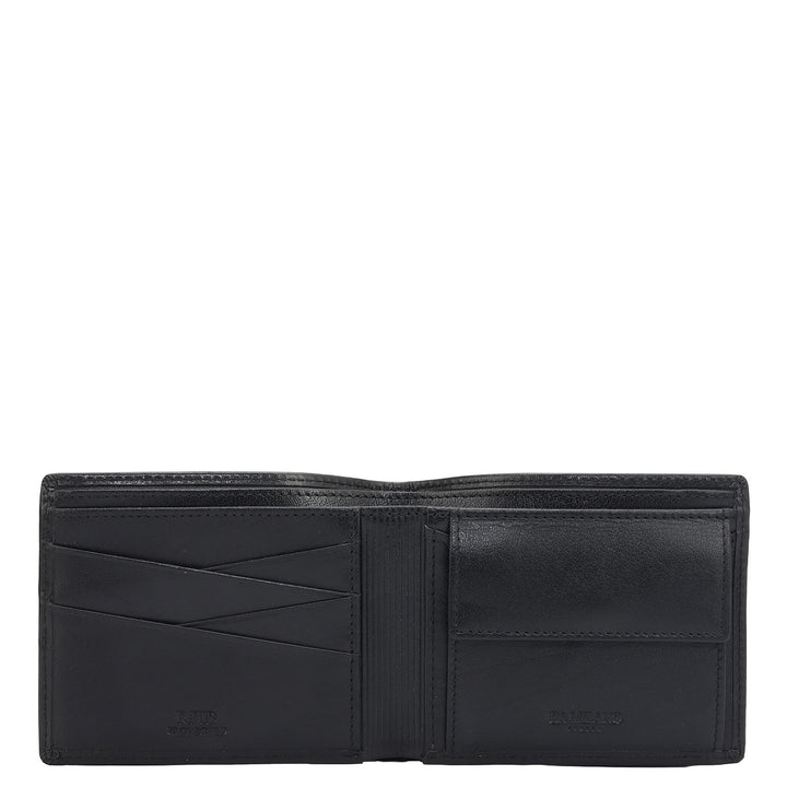 Black Bifold Leather Mens Wallet