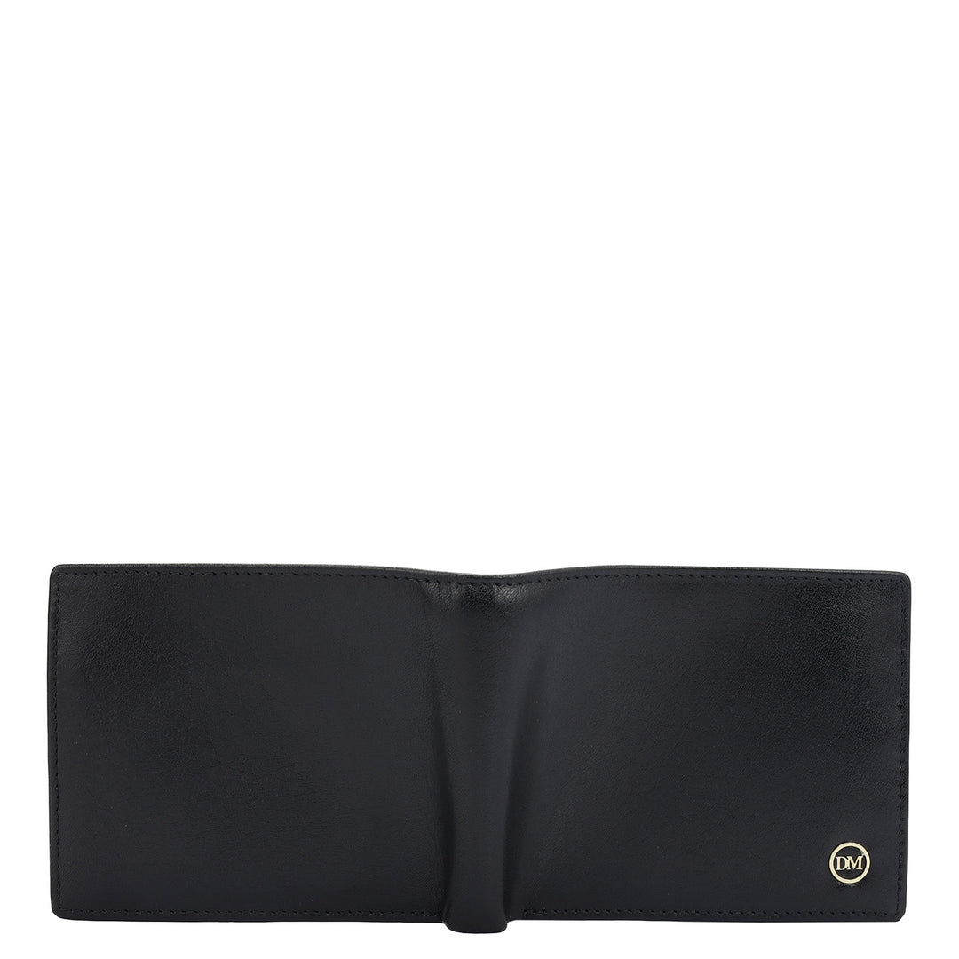 Black Bifold Leather Mens Wallet