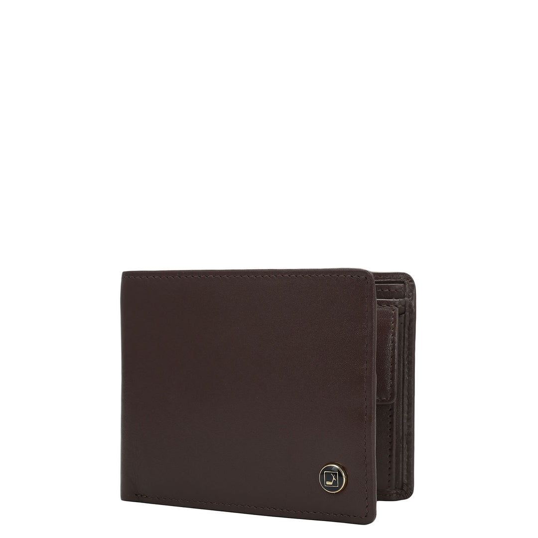 Plain Leather Mens Wallet - Brown