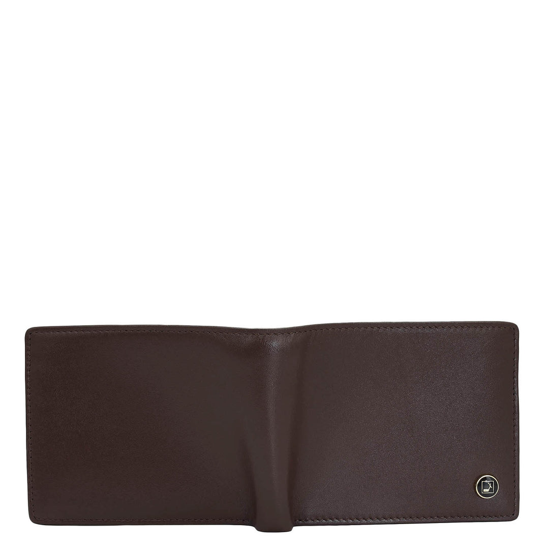 Plain Leather Mens Wallet - Brown