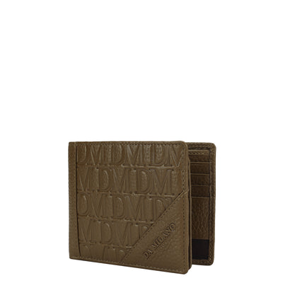 Monogram Leather Mens Wallet - Moss