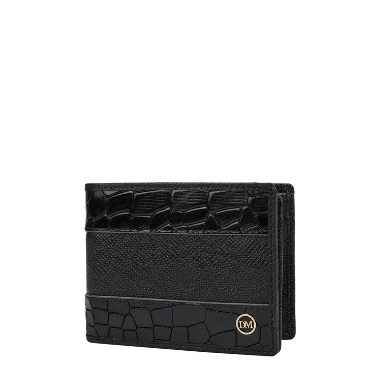 Croco Franzy Leather Mens Wallet - Black