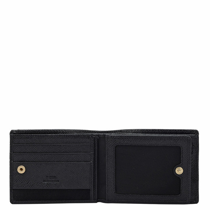 Croco Franzy Leather Mens Wallet - Black