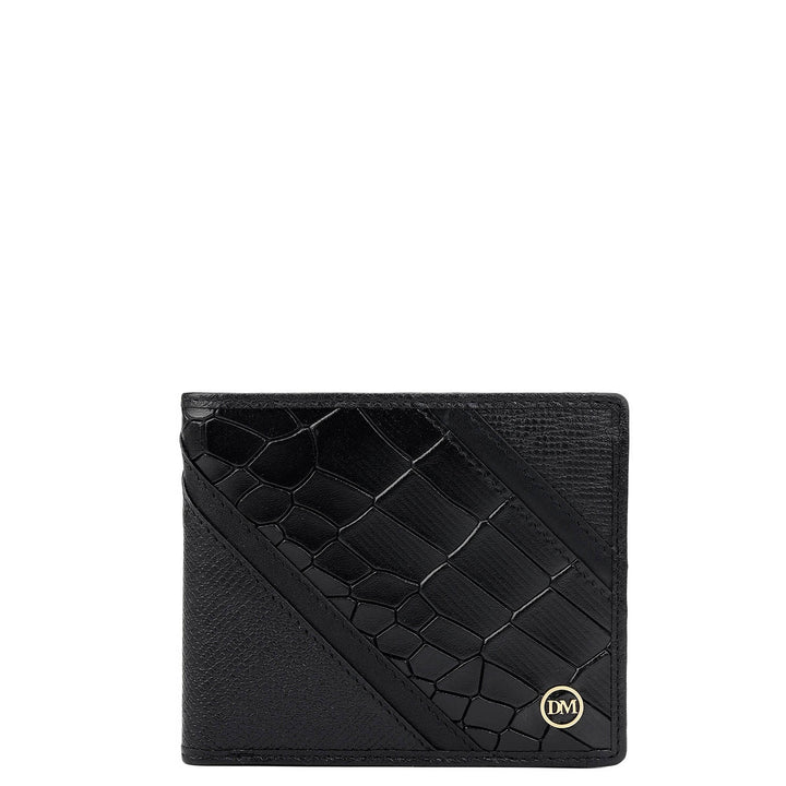 Black Bifold Leather Mens Wallet