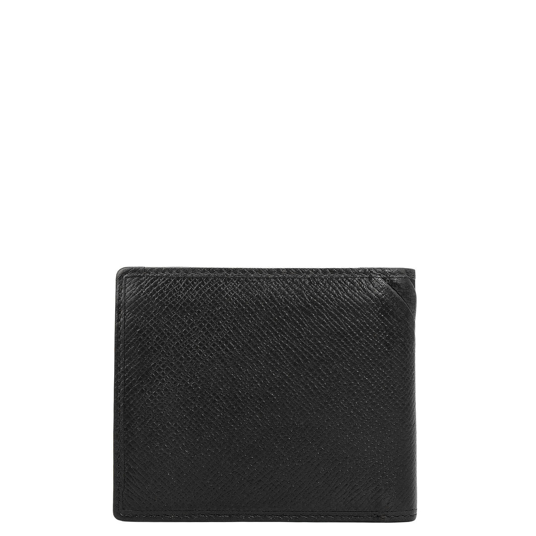 Black Bifold Leather Mens Wallet