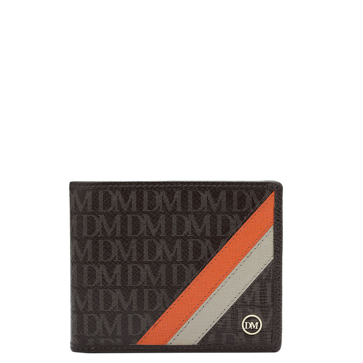 Monogram Franzy Leather Mens Wallet - Chocolate