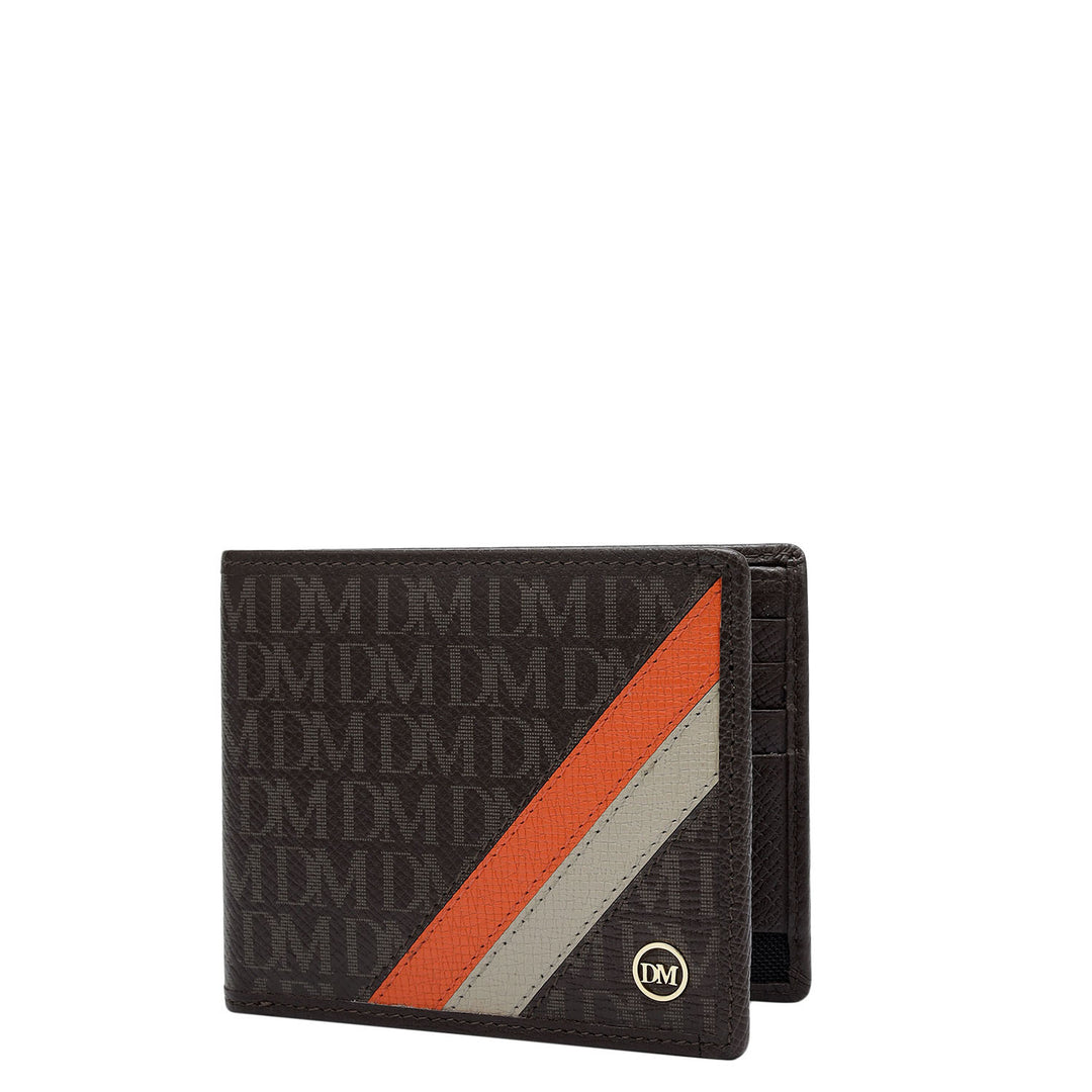 Monogram Franzy Leather Mens Wallet - Chocolate