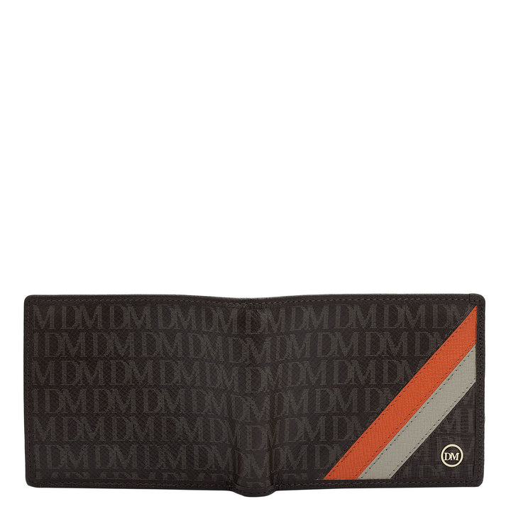 Monogram Franzy Leather Mens Wallet - Chocolate