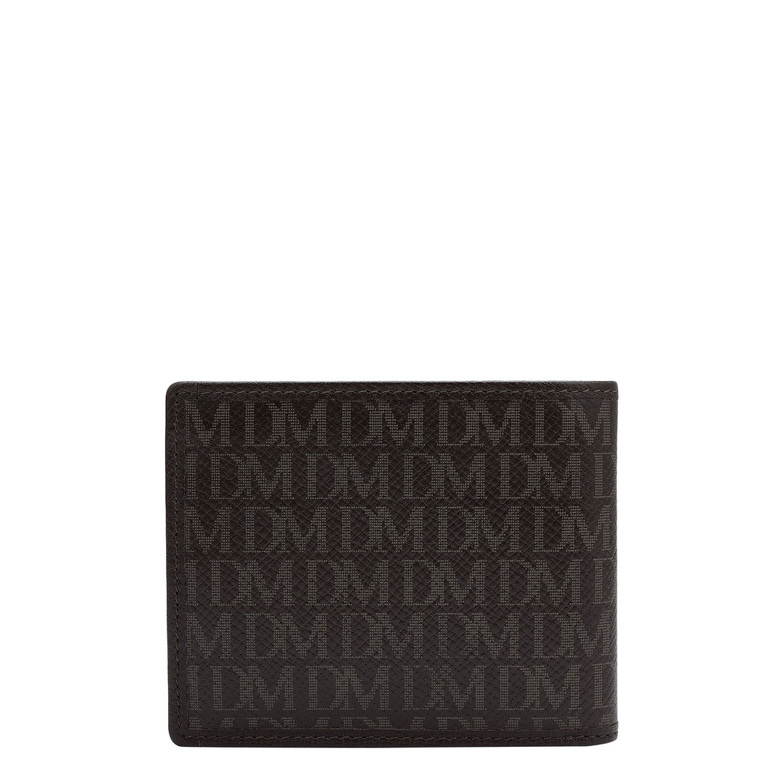 Monogram Franzy Leather Mens Wallet - Chocolate