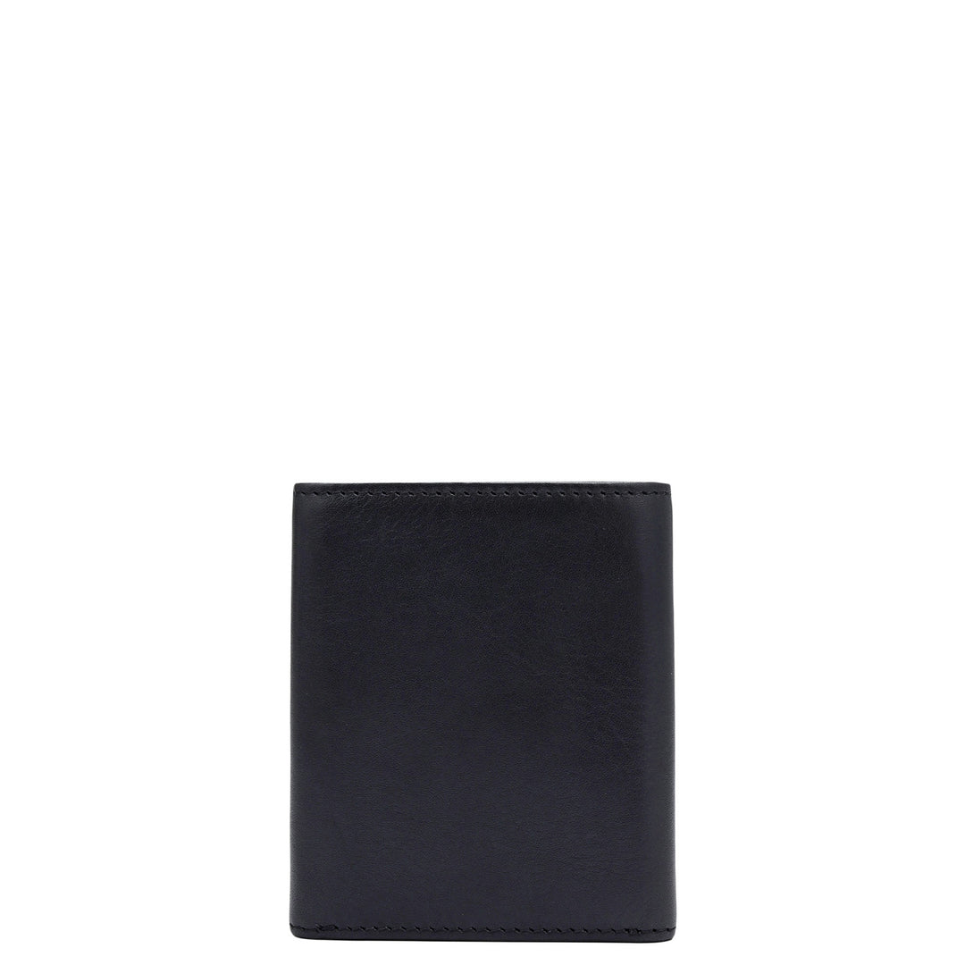 Black Trifold Leather Mens Wallet