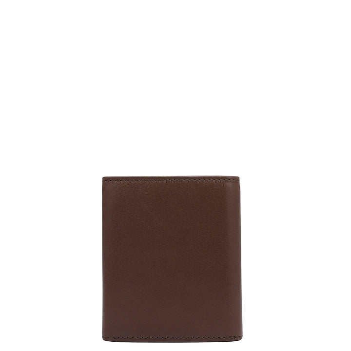 Brown Trifold Leather Mens Wallet