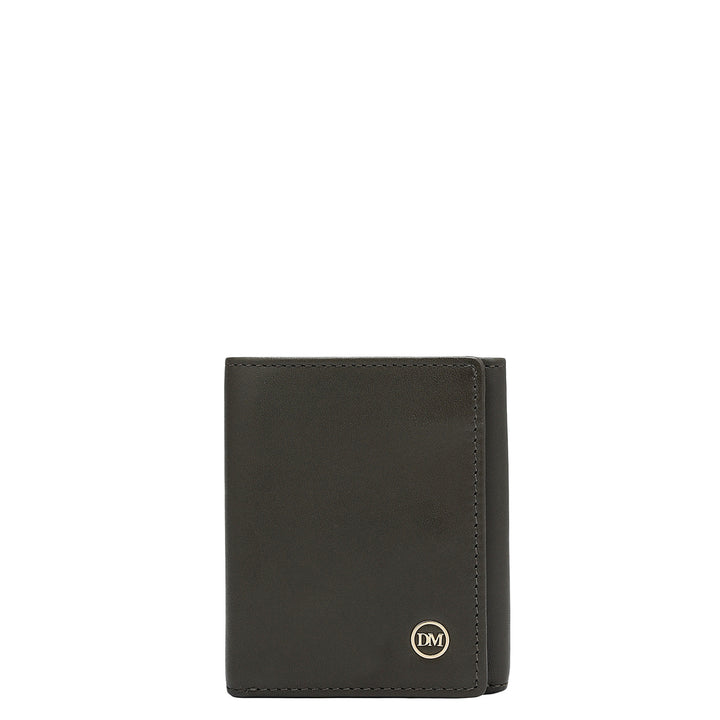 Olive Trifold Leather Mens Wallet