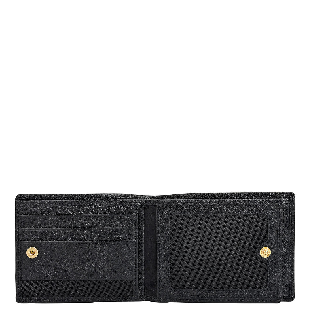 Black Bifold Leather Mens Wallet