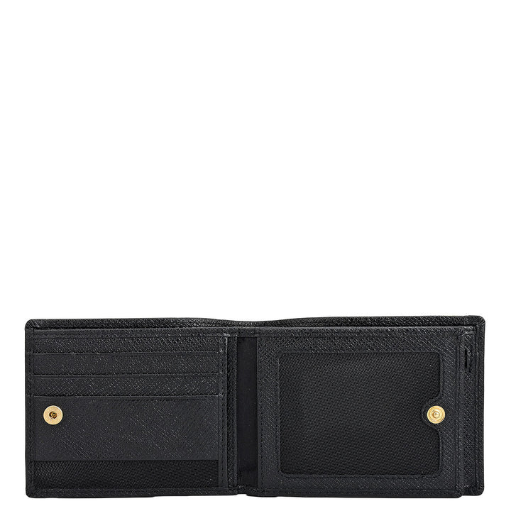 Black Bifold Leather Mens Wallet