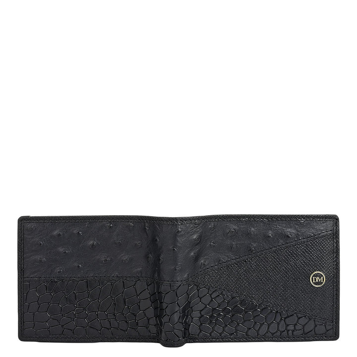 Black Bifold Leather Mens Wallet