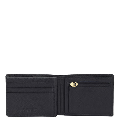 Croco Ostrich Leather Mens Wallet - Navy Blue