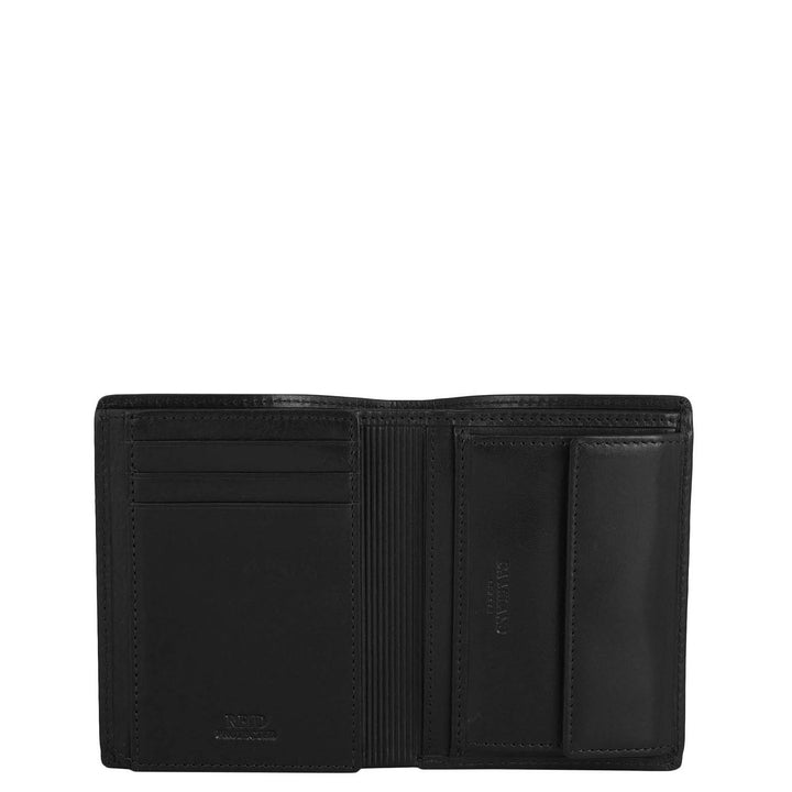 Black Bifold Leather Mens Wallet