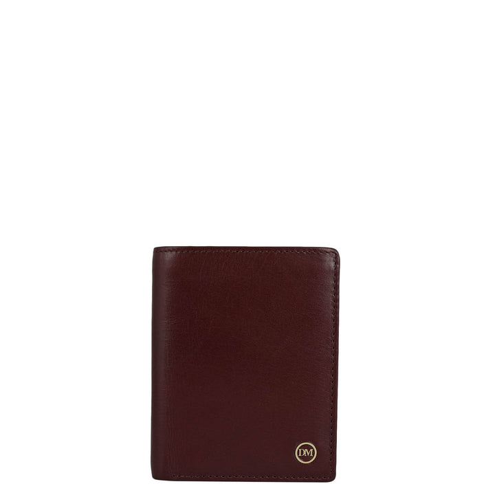 Wine  Bifold Leather Mens Wallet