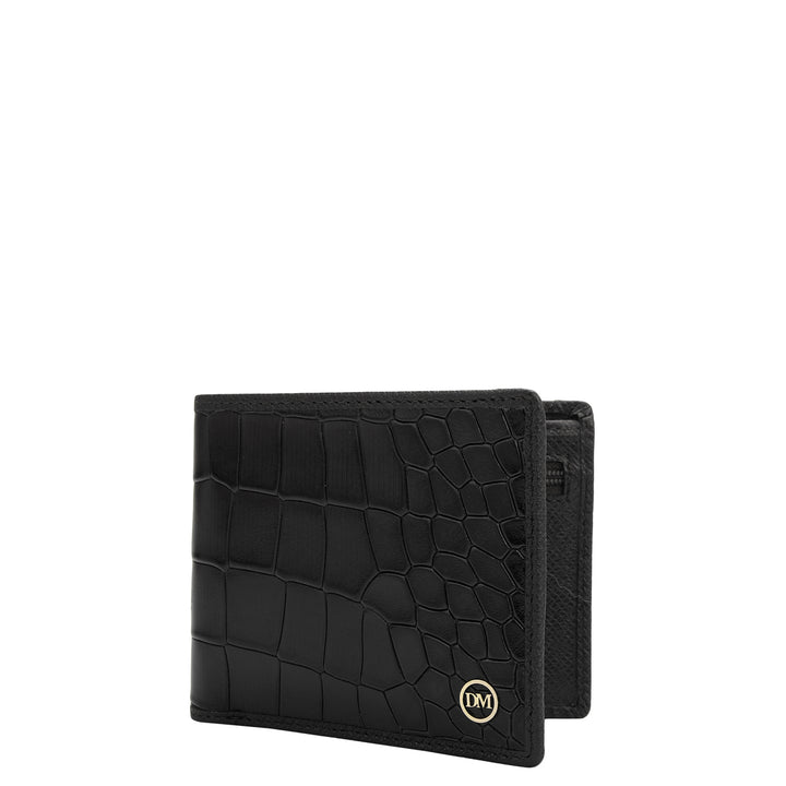 Black Bifold Leather Mens Wallet