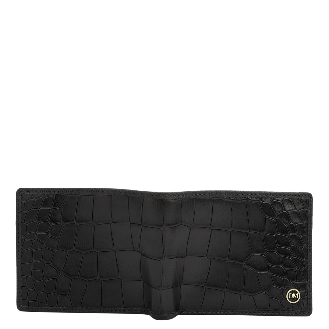 Black Bifold Leather Mens Wallet