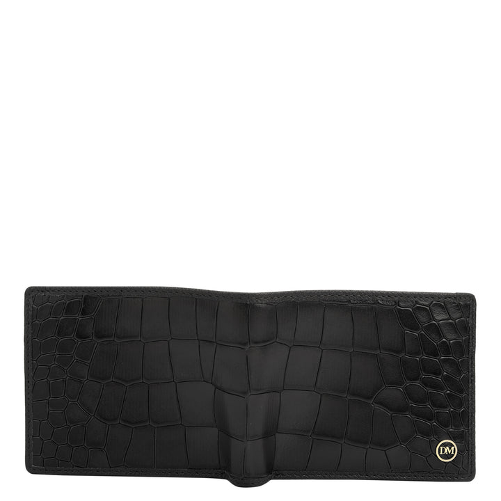 Black Bifold Leather Mens Wallet