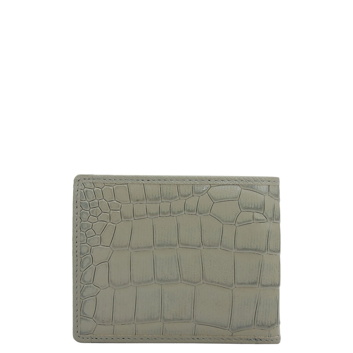 Stone Grey Bifold Leather Mens Wallet