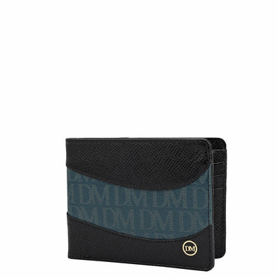Monogram Franzy Leather Mens Wallet - Black & Octane