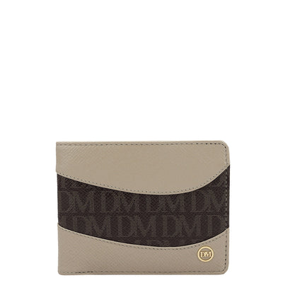 Monogram Franzy Leather Mens Wallet - Chalk & Chocolate