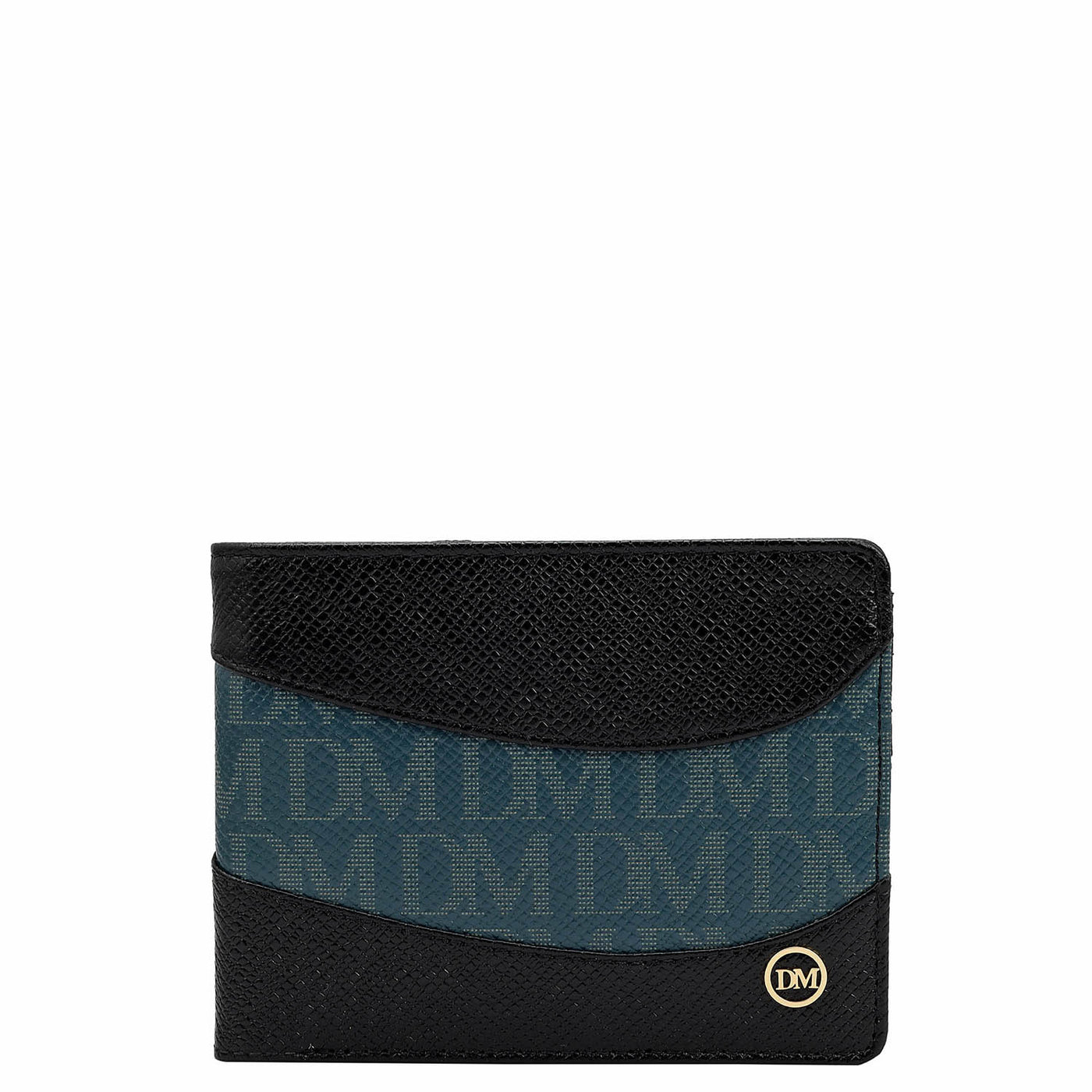 Monogram Franzy Leather Mens Wallet - Black & Octane