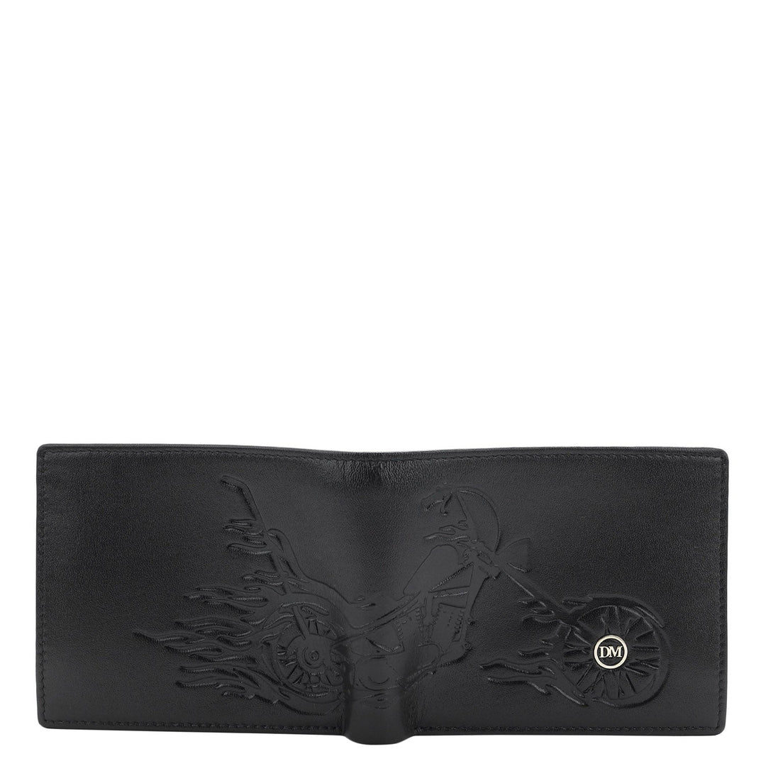 Black Bifold Leather Mens Wallet