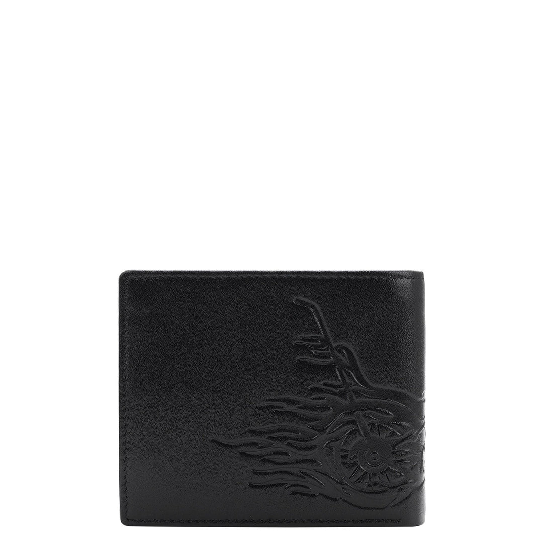 Black Bifold Leather Mens Wallet
