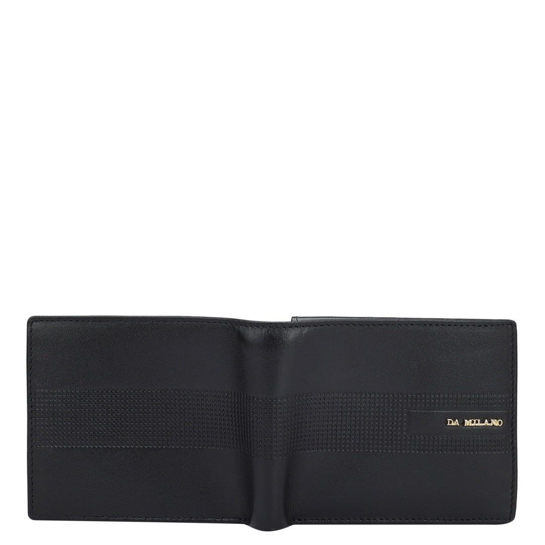 Black Bifold Leather Mens Wallet