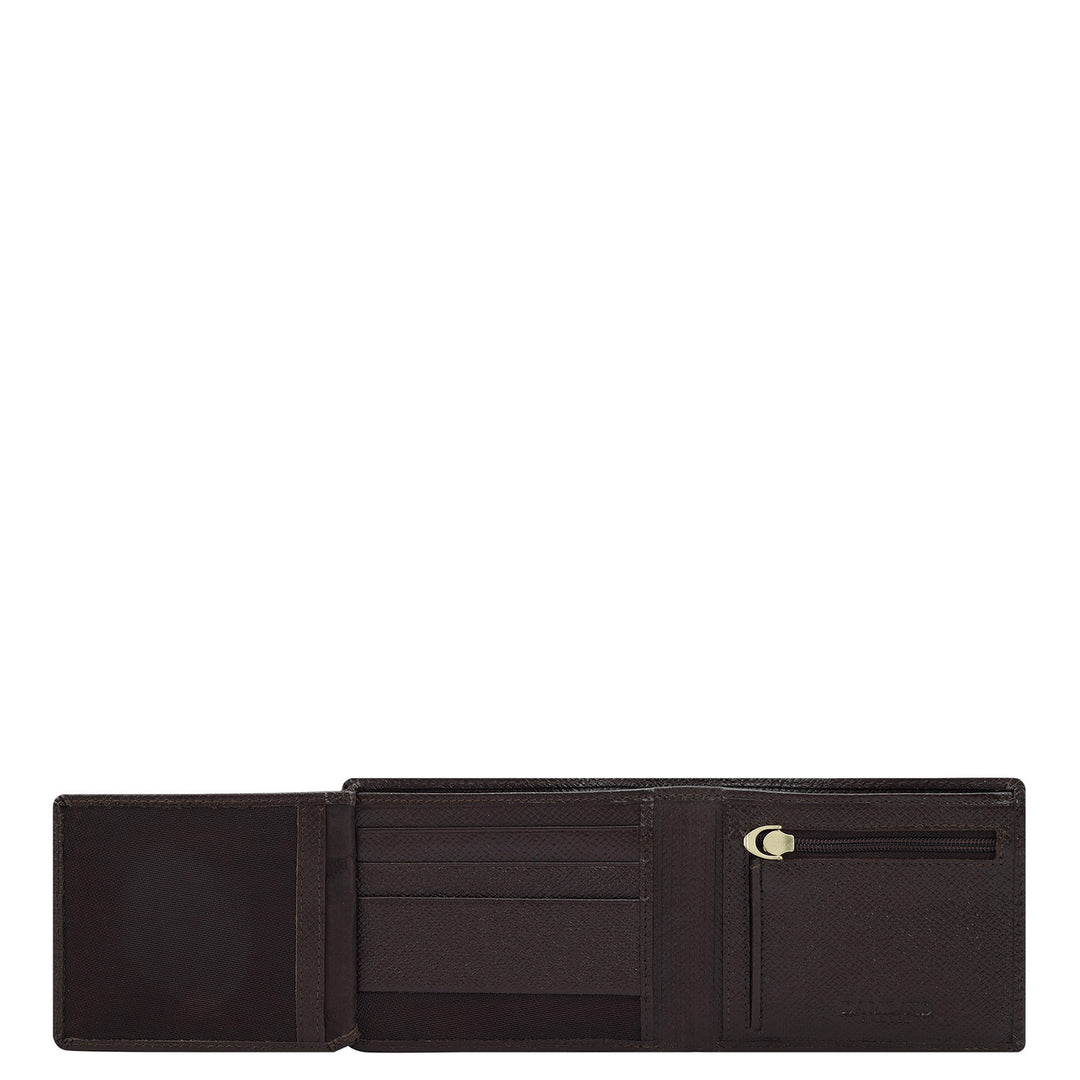 Ostrich Franzy Leather Mens Wallet - Brown