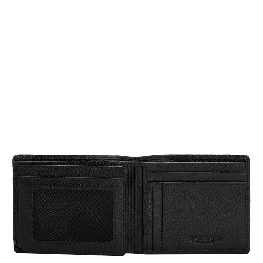 Black Bifold Leather Mens Wallet