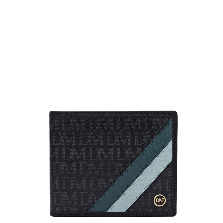 Monogram Franzy Leather Mens Wallet - Black