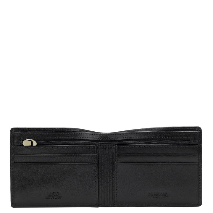 Black Bifold Leather Mens Wallet