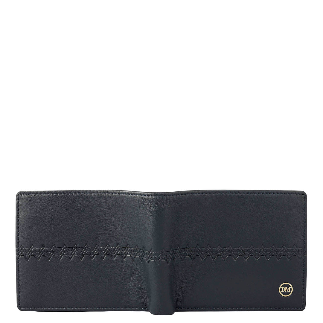 Navy Bifold Leather Mens Wallet