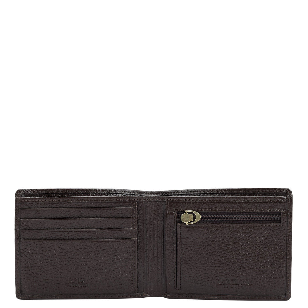 Chocolate Bifold Leather Mens Wallet