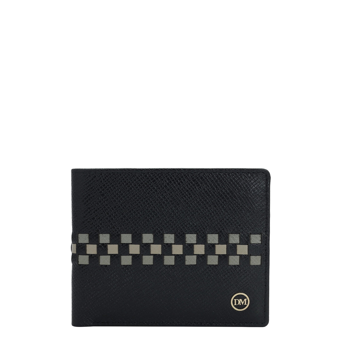 Black Bifold Leather Mens Wallet