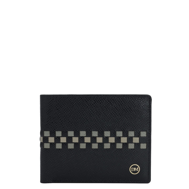 Black Bifold Leather Mens Wallet